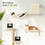 FUKUMARU Cat Wall Shelves with Climbing Post
