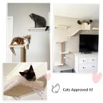 FUKUMARU Cat Wall Shelves with Climbing Post