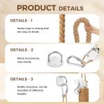 Cat Climbing Jute Rope with Hook for Cats