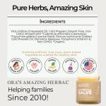 Ora's Amazing Herbal Calendula Salve, Calendula Cream, Drawing Salve, Calendula Ointment, Coconut Free Salve made with Organic Calendula and Licorice Root, 4 oz