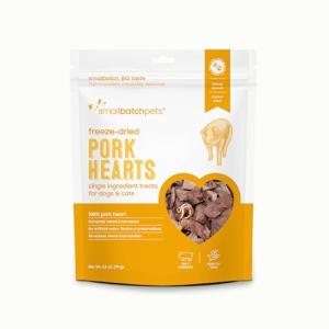 Freeze-Dried Pork Heart Treats for Dogs and Cats