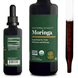 Global Healing Center - Organic Moringa Oleifera Extract Liquid Drops, Moringa Supplement-Vegan from Tree Leaves-Max Absorption of Vitamins and Minerals- More Potency Than Powder Form (2 Fl Oz)