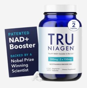 TRU NIAGEN Patented NAD Supplement for Anti Aging and Cell Regeneration, Niagen, 60 300 mg Servings | Supports Cellular Energy, Brain, Muscle | Nicotinamide Riboside (NR) Take 2 Daily | 1 Bottle