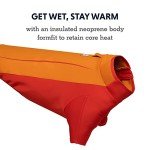 Ruffwear, Undercoat Water Dog Jacket, Insulated Amphibious Gear for Cold Water Swimming, Campfire Orange, X-Large