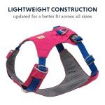 Ruffwear, Hi & Light, Everyday Lightweight Dog Harness, Trail Running, Walking, Hiking, All-Day Wear, Alpenglow Pink, Small