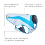 Ruffwear, Swamp Cooler Dog Vest, Evaporative Cooling for Hot Weather, Compatible with Most Harnesses, Biolumin Blue, X-Large
