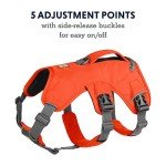 Ruffwear, Web Master, Multi-Use Support Dog Harness, Hiking and Trail Running, Service and Working, Everyday Wear, Blaze Orange, X-Small
