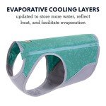 Ruffwear, Swamp Cooler Zip Dog Vest, Evaporative Cooling for Hot Weather, Aurora Teal, XX-Small
