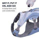 Ruffwear, Swamp Cooler Dog Harness, Lightweight with Evaporative Cooling for Hot Weather, Heliotrope Purple, Large/X-Large