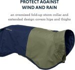 Ruffwear, Sun Shower Dog Raincoat, All-Weather Jacket, Waterproof, Windproof & Lightweight, Midnight Blue, Medium