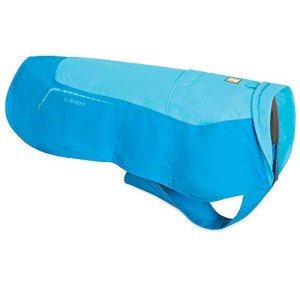 RUFFWEAR Jacket for Dogs, Windproof and Waterproof, Miniature Breeds, Size: XX-Small, Blue Atoll, Vert Jacket, 0575-409S2