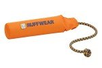 Ruffwear Lunker Throw Toy for Dogs – Durable, Soft Fabric Toy with Rope Handle for Fetch and Tug on Land & Water, Campfire Orange, Medium