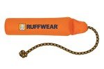 Ruffwear Lunker Throw Toy for Dogs – Durable, Soft Fabric Toy with Rope Handle for Fetch and Tug on Land & Water, Campfire Orange, Medium
