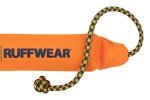 Ruffwear Lunker Throw Toy for Dogs – Durable, Soft Fabric Toy with Rope Handle for Fetch and Tug on Land & Water, Campfire Orange, Medium
