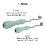 Ruffwear, Gourdo Natural Rubber Throw Toy for Dogs with Rope Handle, Sage Green, Small