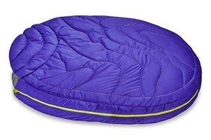 Ruffwear, Highlands Dog Sleeping Bag, Water-Resistant Portable Dog Bed for Outdoor Use, Huckleberry Blue, Large