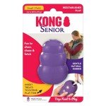 KONG Senior - Dog Toy with Gentle, Natural Rubber - Durable Dog Toy for Older Dogs - Use Treats with Stuffable Chew Toy - Treat Toy for Chewing & Fetching - for Small Dogs