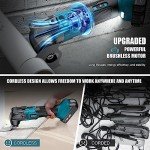Cordless Oscillating Tool for Makita 18V Battery, 6 Variable Speed Brushless-Motor Tool, Oscillating multi tool kit for Cutting Wood Drywall Nails Remove Grout & Sanding(Battery Not Included)