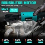 3/8" Brushless Ratchet Wrench Compatible with Makita 18V Battery, 74Ft-Lbs Electric Cordless Ratchet, Square Drive Wrench with Variable Speed, 1/4" Adapter, 3" Extension Bar & 7 Sockets (Tool Only)