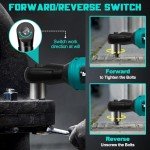 3/8" Brushless Ratchet Wrench Compatible with Makita 18V Battery, 74Ft-Lbs Electric Cordless Ratchet, Square Drive Wrench with Variable Speed, 1/4" Adapter, 3" Extension Bar & 7 Sockets (Tool Only)