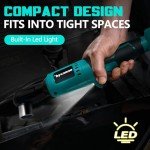 3/8" Brushless Ratchet Wrench Compatible with Makita 18V Battery, 74Ft-Lbs Electric Cordless Ratchet, Square Drive Wrench with Variable Speed, 1/4" Adapter, 3" Extension Bar & 7 Sockets (Tool Only)