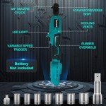 3/8" Brushless Ratchet Wrench Compatible with Makita 18V Battery, 74Ft-Lbs Electric Cordless Ratchet, Square Drive Wrench with Variable Speed, 1/4" Adapter, 3" Extension Bar & 7 Sockets (Tool Only)