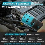 Cordless Ratchet Wrench Kit for Makita 18V Battery, 45 Ft-lbs 3/8" Power Ratchet Wrench Ratcheting Wrench Tool Kit, 8PCS Sockets, Extension Bar, 1/4" Adaptor, Variable Speed Trigger(Tool Only)
