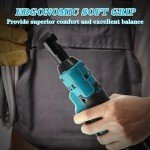 Cordless Ratchet Wrench Kit for Makita 18V Battery, 45 Ft-lbs 3/8" Power Ratchet Wrench Ratcheting Wrench Tool Kit, 8PCS Sockets, Extension Bar, 1/4" Adaptor, Variable Speed Trigger(Tool Only)