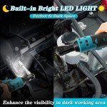 Cordless Ratchet Wrench Kit for Makita 18V Battery, 45 Ft-lbs 3/8" Power Ratchet Wrench Ratcheting Wrench Tool Kit, 8PCS Sockets, Extension Bar, 1/4" Adaptor, Variable Speed Trigger(Tool Only)