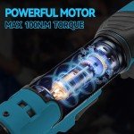 3/8" Cordless Extended Ratchet Wrench Compatible with Makita 18V Battery, Variable Speed Ratchet Wrench Electric Ratchet Wrench Set with 8Pcs Sockets & 1Pc 3/8" to 1/4" Adapter (No Battery Includes)