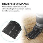 HOTBEST BI-Metal/Wood/Iron Nails Oscillating Saw Blades Universal Bi-Metal Quick Release Multi Tool Blades, Fits Dewalt, Porter Cable,Rockwell,Makita,Black & Decker,Bosch Craftsman,Fein Multi