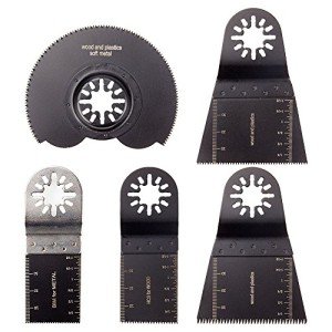 5 PCS Metal/Wood Universal Quick Release Oscillating Saw Blades, CBTONE Mixed Multitool Saw Blade Set oscillating Tool Blade for Dewalt, Fein Multimaster, Black & Decker,Bosch Craftsman and More