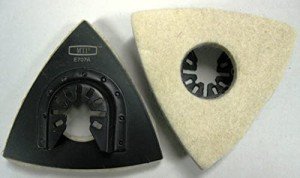 MTP TM Polishing Wool Felt Pad Oscillating Multitool Stone Compatible for Fein Multimaster Dewalt Porter Cable Skil Black & Decker Makita Bosch Milwaukee Multi-max Ridgid Ryobi Skil