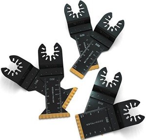 Ryker Hardware Multi Tool Blades: 6 Titanium Bi-Metal Oscillating Tool Blades for Metal & Wood, Compatible with Fein Multimaster, Rockwell, DeWalt, Makita, Milwaukee, Porter Cable, Ridgid