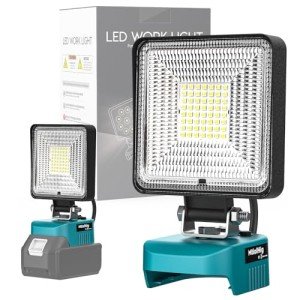 LED Work Light for Makita 18v Battery: MtiolHig 19W 1900Lumens Cordless Battery Powered Work Light for Makita 18v Tools - Flood Lighting with USB & Type-C Charging for Jobsite, Garage, Outdoor Project