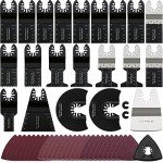 Oscillating Saw Blades, 50 PCS Multitool Blades Universal Oscillating Tool Blades for Wood Plastics Metal, Compatible with Dewalt Milwaukee Rockwell Bosch Ridgid Craftsman Multi Tools Accessories