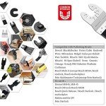 Bionso 35 PCS Oscillating Saw Blades, Premium Multitool Kit for Wood Metal Plastics, Tool Blades Fit Dewalt Worx Rockwell Wen Milwaukee Makita Ryobi Bosch Fein Porter Genesis Black