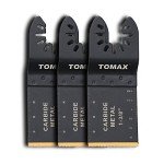 3 PCS Carbide Teeth Oscillating Multitool Quick Release Oscillating Saw Blades Fits Fein Multimaster, Porter Cable, Black&Decker, Bosch Craftsman, Ridgid, Makita, Milwaukee, Dewalt, and More