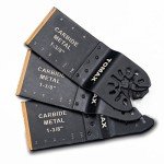 3 PCS Carbide Teeth Oscillating Multitool Quick Release Oscillating Saw Blades Fits Fein Multimaster, Porter Cable, Black&Decker, Bosch Craftsman, Ridgid, Makita, Milwaukee, Dewalt, and More