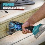 Cordless Oscillating Tool Compatible with Makita Battery, Brushless-Motor Tool with Auxiliary Handle, Oscillating Multi-Tool for Scraping, Sanding,Cutting Wood(Battery Not Included)