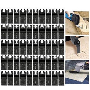 Diagtree 100 pcs Wood Oscillating Multitool Saw Blade Set Fits Fein Multimaster Porter Cable Black & Decker Bosch Dremel Craftsman Ridgid Ryobi Makita Milwaukee Dewalt Rockwell