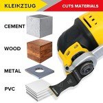 Kleinzeug Carbide Oscillating Tool Blades - Multitool Oscillating Saw Blades Universal Fit - Hard Material Cutting Kit for Metal, Wood and More - Rockwell, DeWalt, Porter-Cable, Dremel, Set of 5