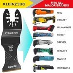 Kleinzeug Carbide Oscillating Tool Blades - Multitool Oscillating Saw Blades Universal Fit - Hard Material Cutting Kit for Metal, Wood and More - Rockwell, DeWalt, Porter-Cable, Dremel, Set of 5