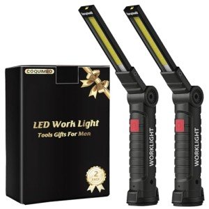 Rechargeable LED Work Light with Magnetic Base - 2 Pack