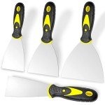 4-Piece Stainless Steel Putty Knife Set