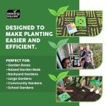 Seeding Square - Seed and Seedling Spacer Tool for Bigger Harvests, Organized Plants & Fewer Weeds – Color-Coded Gardening Template with Magnetic Dibber, Ruler & Planting Guide