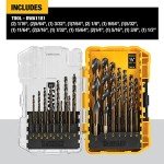 DEWALT 21-Piece Drill Bit Set, Black Oxide