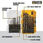 DEWALT 21-Piece Drill Bit Set, Black Oxide