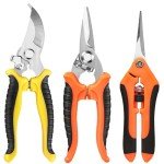 3-Pack Stainless Steel Pruning Shears and Snips