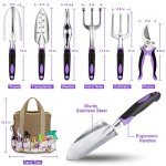 83-Piece Heavy Duty Garden Tool Set with Tote